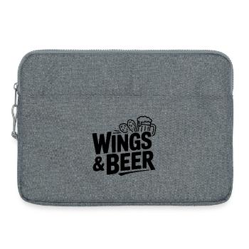 Wings and Beer - Laptoptasche 15" - Grau meliert - Vorne