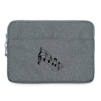 Art de la Vague Mélodique - Sacoche pour ordinateur portable 15 pouces - gris chiné - Devant