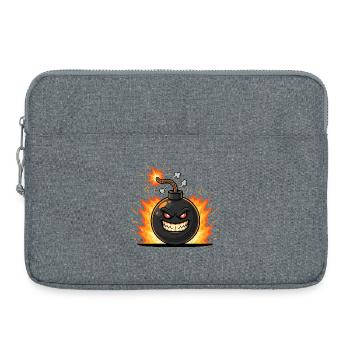 Explosive Grin Bomb - Laptop bag 15" - heather grey - Front