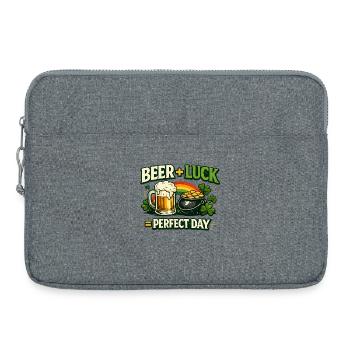 Bierglück Perfekter Tag - Laptoptasche 15" - Grau meliert - Vorne