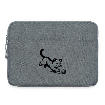 Katze - Laptoptasche 15" - Grau meliert - Vorne