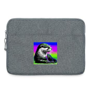 loutre - Sacoche pour ordinateur portable 15 pouces - gris chiné - Devant