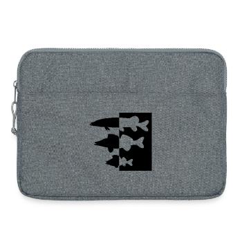 Hecht-Zander-Barsch - Laptoptasche 15" - Grau meliert - Vorne