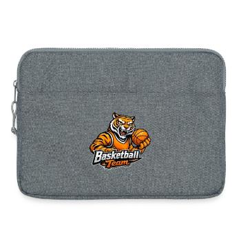 Motif de l’équipe de basket-ball des Tigers - Sacoche pour ordinateur portable 15 pouces - gris chiné - Devant