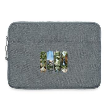 Voyage de vacances en Géorgie – Motif nature des États du Sud - Sacoche pour ordinateur portable 15 pouces - gris chiné - Devant