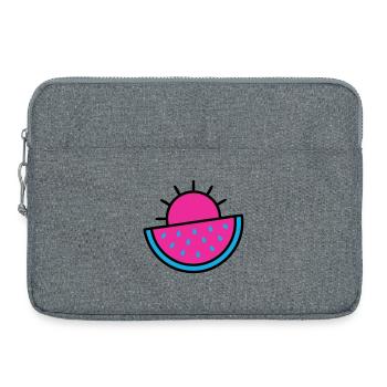 Watermelon Sun Pop Art des années 90 - Sacoche pour ordinateur portable 15 pouces - gris chiné - Devant