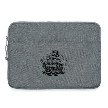 Bateau pirate - Sacoche pour ordinateur portable 15 pouces - gris chiné - Devant