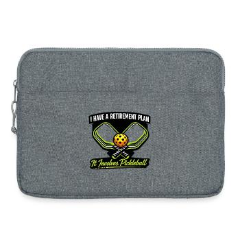 Retirement Plan: Pickleball - Laptop bag 15" - heather grey - Front