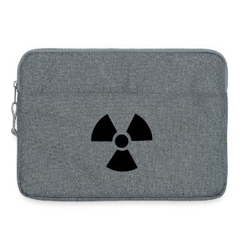 Radioactive Symbol - Laptop bag 15" - heather grey - Front