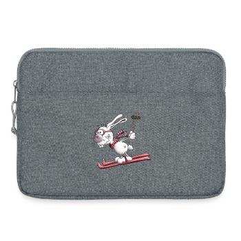 Ski Lapin - Sacoche pour ordinateur portable 15 pouces - gris chiné - Devant