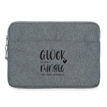 Mingle Single Freundschaft Plus Date Geschenk - Laptoptasche 15" - Grau meliert - Vorne