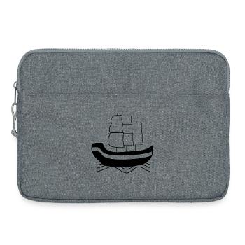 Voilier Allemagne du Nord Marin Capitaine - Sacoche pour ordinateur portable 15 pouces - gris chiné - Devant
