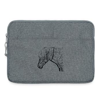 Chevaux T-shirt Cadeau Cavalier - Sacoche pour ordinateur portable 15 pouces - gris chiné - Devant