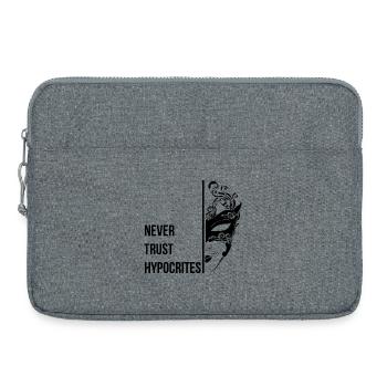 Never Trust Hypocrites - Laptop bag 15" - heather grey - Front