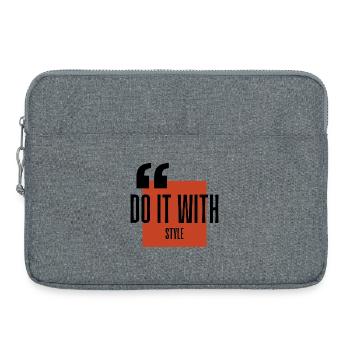 Bit Wit Style Logo - Laptoptasche 15" - Grau meliert - Vorne