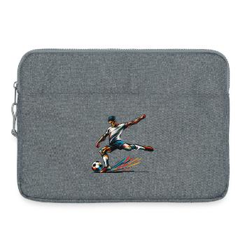 Fußballer in voller Aktion für Fußball Fans - Laptoptasche 15" - Grau meliert - Vorne