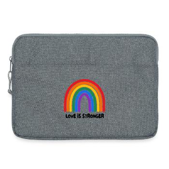 Love is stronger. LGBT - Laptop bag 15" - heather grey - Front