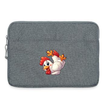 Poule Poule Coq Équilibre Sur La Tête Acrobatiques - Sacoche pour ordinateur portable 15 pouces - gris chiné - Devant