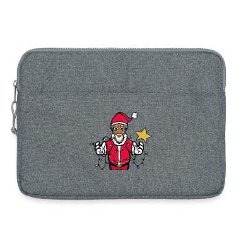 Ein strahlender Weihnachtsmann - Laptoptasche 15" - Grau meliert - Vorne