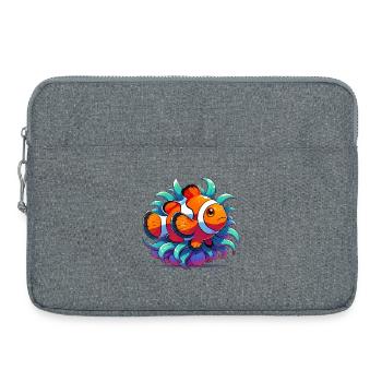 Clownfisch - Laptoptasche 15" - Grau meliert - Vorne