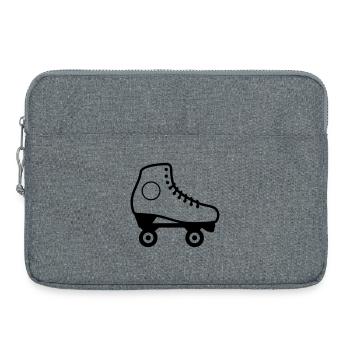 Künstlerischer Rollschuh - Laptoptasche 15" - Grau meliert - Vorne