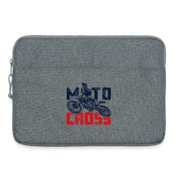 Springender Motocross Fahrer - Laptoptasche 15" - Grau meliert - Vorne