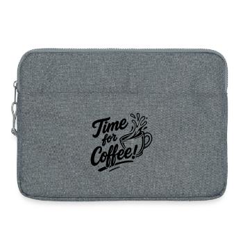 Time for Coffee! - Laptoptasche 15" - Grau meliert - Vorne