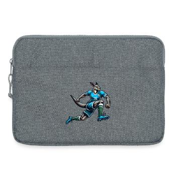 Fußball Känguru Stürmer Nummer 15 Team Australien - Laptoptasche 15" - Grau meliert - Vorne
