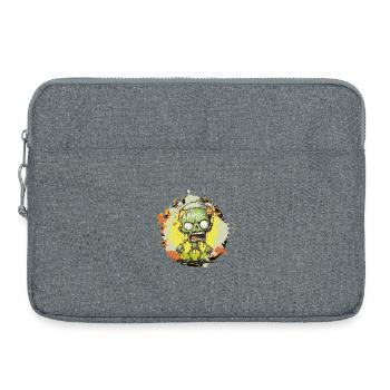 Zombie Splatter Cartoon - Laptop bag 15" - heather grey - Front