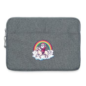 Cheval Père Noël Noël - Sacoche pour ordinateur portable 15 pouces - gris chiné - Devant