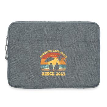 Wir nerven uns gegenseitig seit dem Jubiläum 2023 - Laptoptasche 15" - Grau meliert - Vorne