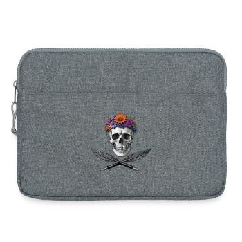 PIRATE POET - dark hell - Laptop bag 15" - heather grey - Front