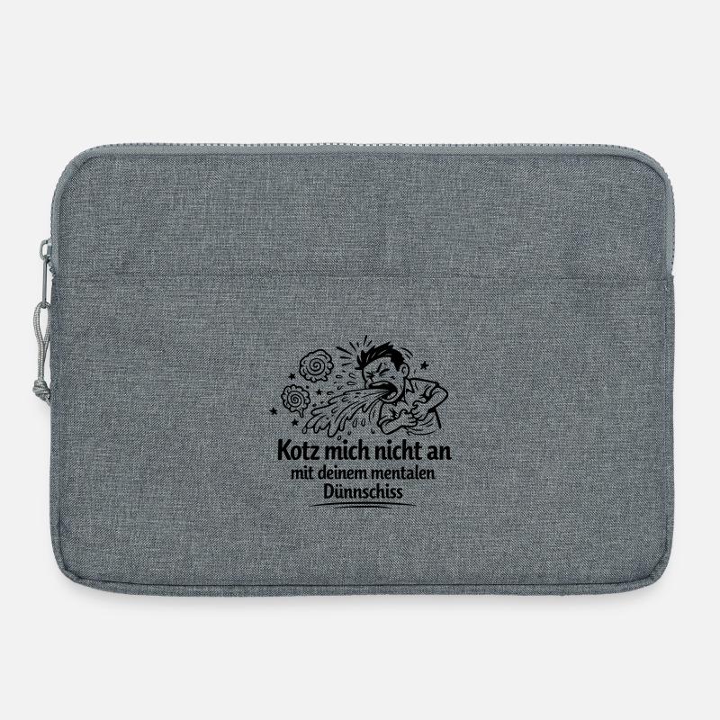 Mental thin shit vomiting - Laptop bag 15" - heather grey