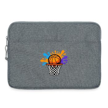 Basketball Splash Dunk Design graphique - Sacoche pour ordinateur portable 15 pouces - gris chiné - Devant