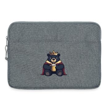 Roi de la Bière Ours - Sacoche pour ordinateur portable 15 pouces - gris chiné - Devant