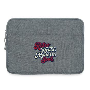 Retro Heart, Modern Soul - Sacoche pour ordinateur portable 15 pouces - gris chiné - Devant