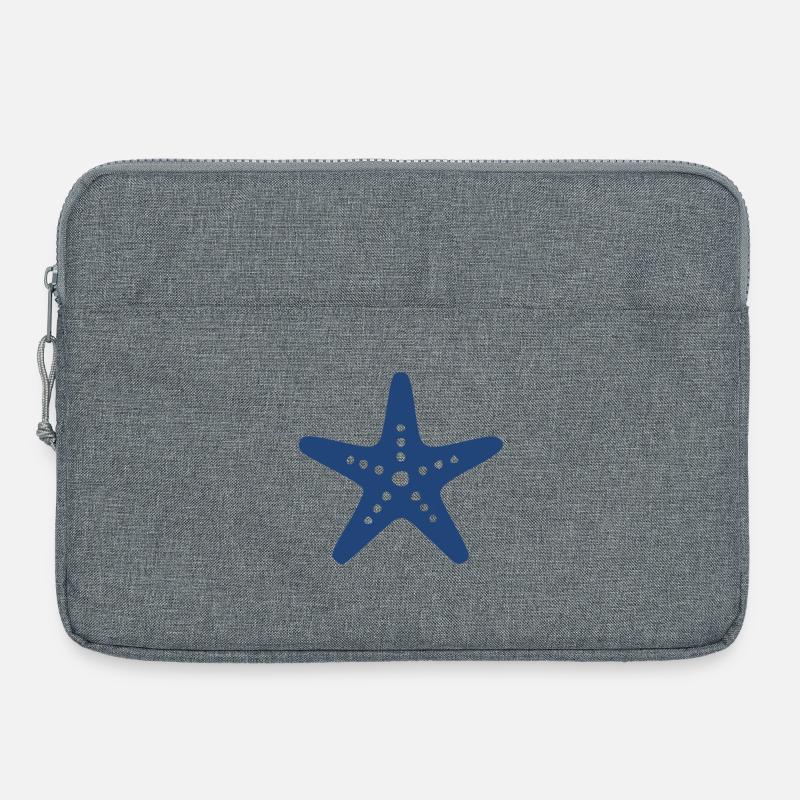 Plage de vacances Blue Starfish Sea - Sacoche pour ordinateur portable 15 pouces - gris chiné