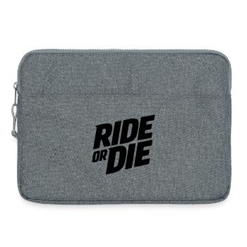 Ride or Die - Laptop bag 15" - heather grey - Front
