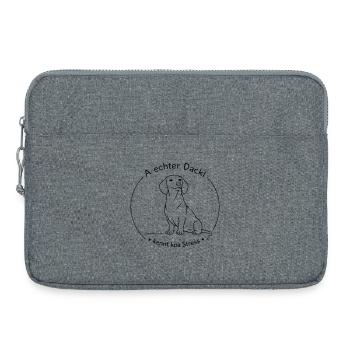 dackel kennt koa stress - Laptoptasche 15" - Grau meliert - Vorne