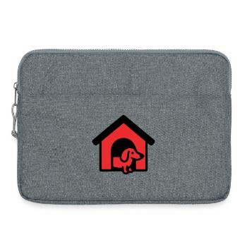 Dachshund Doghouse House Icon - Laptop bag 15" - heather grey - Front
