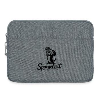 Spargel Essen Spargelzeit Saison Dackel - Laptoptasche 15" - Grau meliert - Vorne