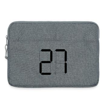 NUMÉRO 27 Vingt-sept Cadeaux Numériques - Sacoche pour ordinateur portable 15 pouces - gris chiné - Devant