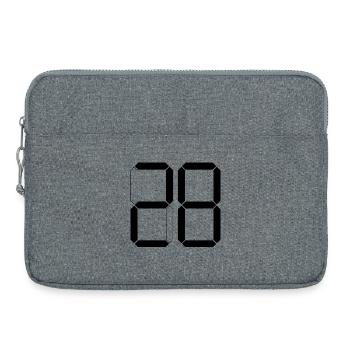 NUMBER 28 Twenty-Eight Gift Digital - Laptop bag 15" - heather grey - Front