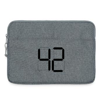 NUMÉRO 42 Quarante-deux Cadeaux Numériques - Sacoche pour ordinateur portable 15 pouces - gris chiné - Devant