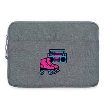 Roller Boombox Rétro années 80 - Sacoche pour ordinateur portable 15 pouces - gris chiné - Devant