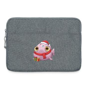 Funny Blobfish - Christmas Time with... - Laptop bag 15" - heather grey - Front
