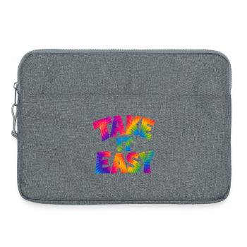 TAKE IT EASY – Entspannt in den Sommermodus - Laptoptasche 15" - Grau meliert - Vorne