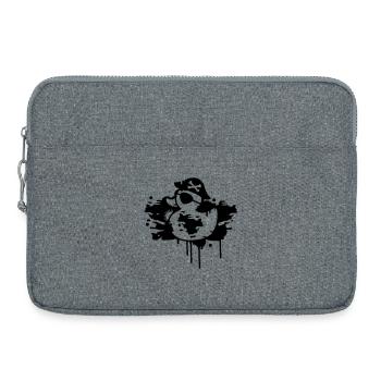 Piraten Gummi Ente mit einem Piraten Hut und - Laptoptasche 15" - Grau meliert - Vorne