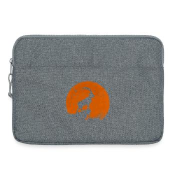 Mondroter Steinbock - Laptoptasche 15" - Grau meliert - Vorne
