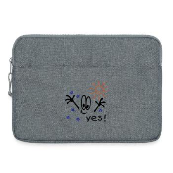 Sommer, Sonne, Urlaub, Comic - Laptoptasche 15" - Grau meliert - Vorne